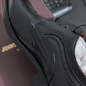 Johnston & Murphy Black Wingtip Oxfords
